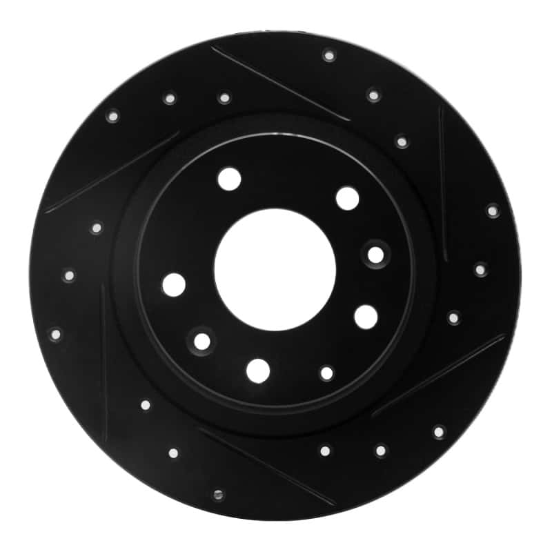 R1 Concepts — R1 16-18 Mazda CX-3 Rear Right Drilled & Slotted Black Brake Rotor
R1 Brake Rotor Drill - view 1