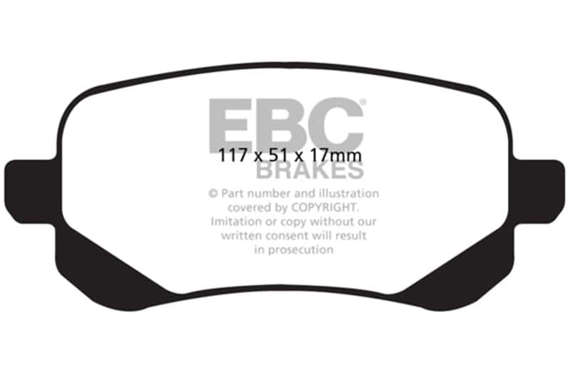 EBC — EBC 08-11 Chrysler Town & Country 3.3 Ultimax2 Rear Brake Pads
Disc Brake Pad - view 1