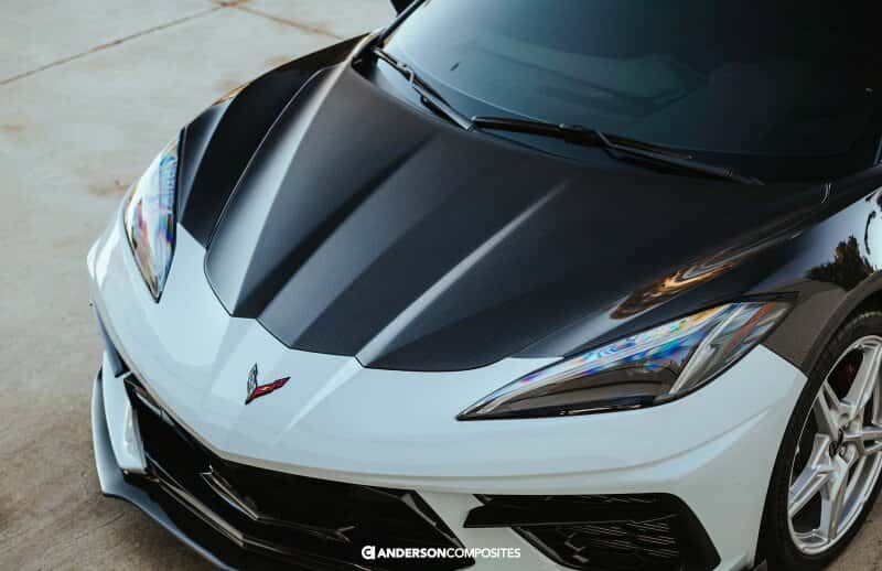 Anderson Composites — Anderson Composites 20-23 Chevrolet Corvette C8 Stingray Type-OE Dry Carbon Hood
Dry carbon hood - view 11
