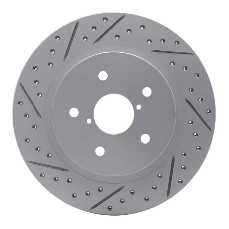 R1 Concepts — R1 15-25 Subaru Legacy Rear Right Drilled & Slotted Geo-Carbon Rotor - view 1