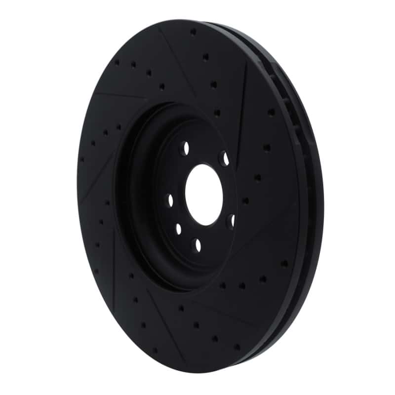 R1 Concepts — R1 2017-2020 Jaguar F-Pace Front Left Drilled & Slotted Black Brake Rotor
R1 Brake Rotor Drill - view 4