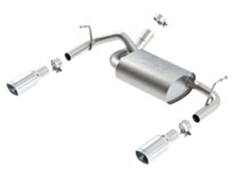 Borla — Borla 12-14 Jeep Wrangler JK 2Dr & 4Dr Rear Section ATAK Single Square Rolled Angle-Cut Exit Exhaust
Axle-Back System
ExhstSysKt - view 2