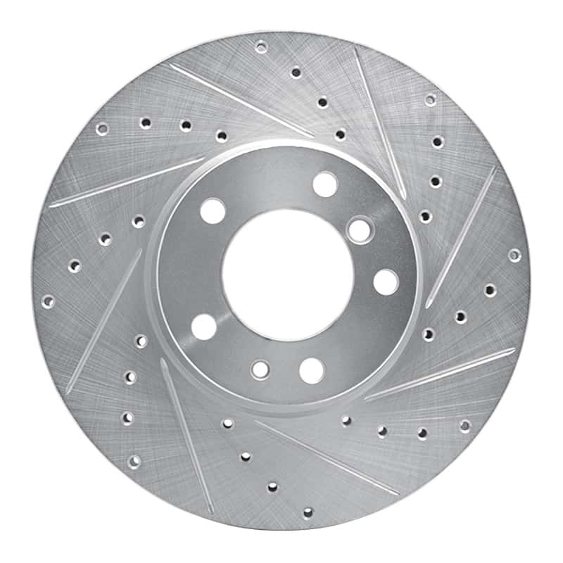 R1 Concepts — R1 91-01 BMW 740I Front Right Drilled & Slotted Silver Brake Rotor
R1 Brake Rotor Drill - view 1