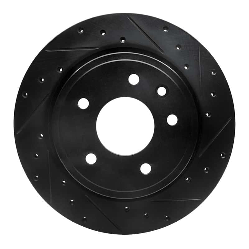R1 Concepts — R1 95-06 Jaguar XJR Rear Right Drilled & Slotted Black Brake Rotor
R1 Brake Rotor Drill - view 1
