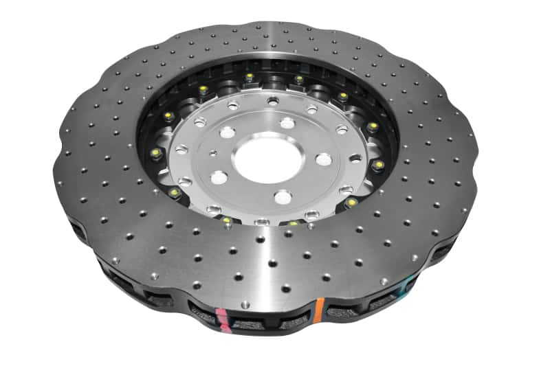 DBA — DBA 14-18 Audi RS7 (w/Iron Rotors) Front 5000 Series Cross Drilled Rotor w/Silver Hat
Brake Rotor
Brake Disc - view 3