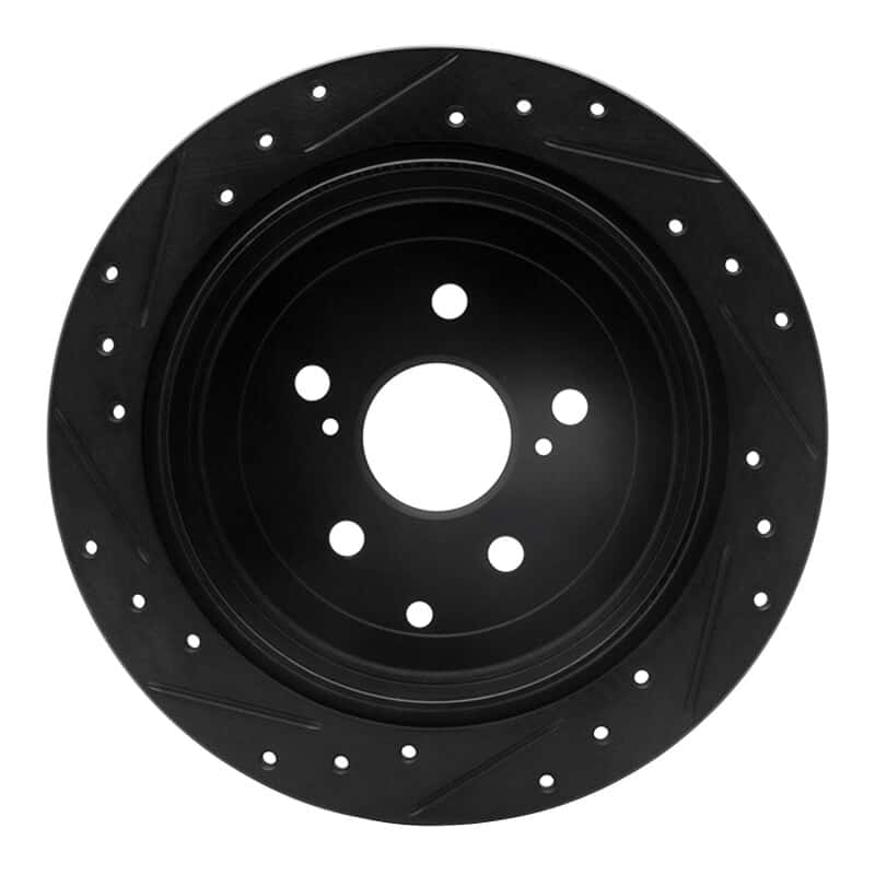 R1 Concepts — R1 10-20 Lexus RX450h Rear Right Drilled & Slotted Black Brake Rotor
R1 Brake Rotor Drill - view 5