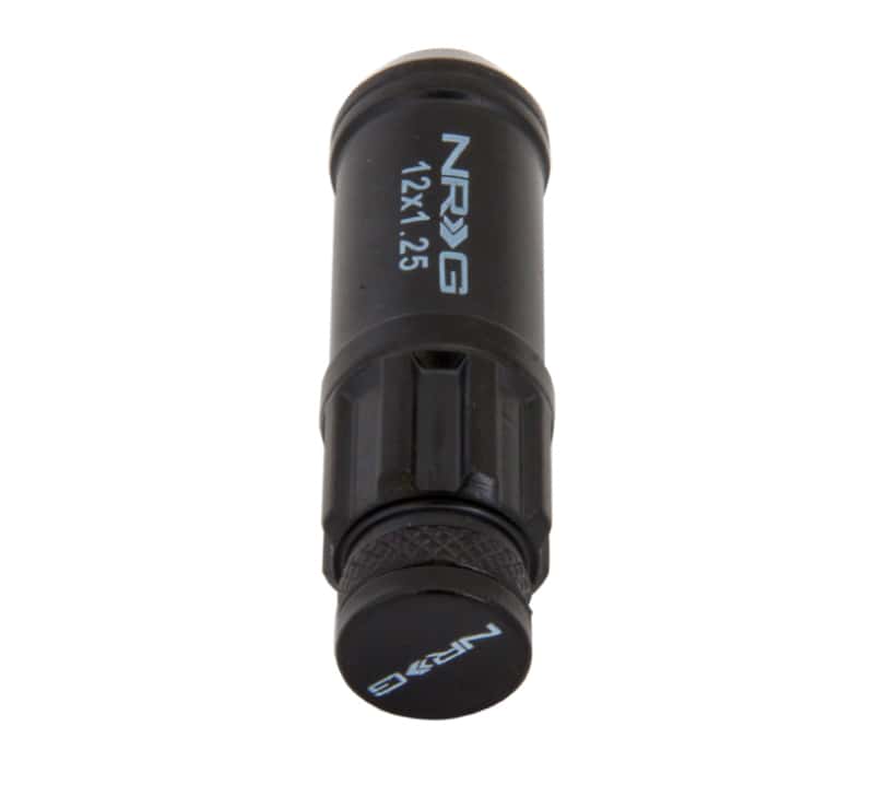 NRG — NRG 700 Series M12 X 1.25 Steel Lug Nut w/Dust Cap Cover Set 21 Pc w/Locks & Lock Socket - Black - view 9
