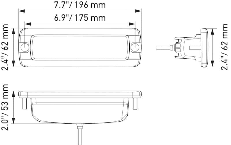 Hella — Hella Universal Black Magic 6 L.E.D. Flush Mount Mini Light Bar - Flood Beam
LEDLightBar - view 24