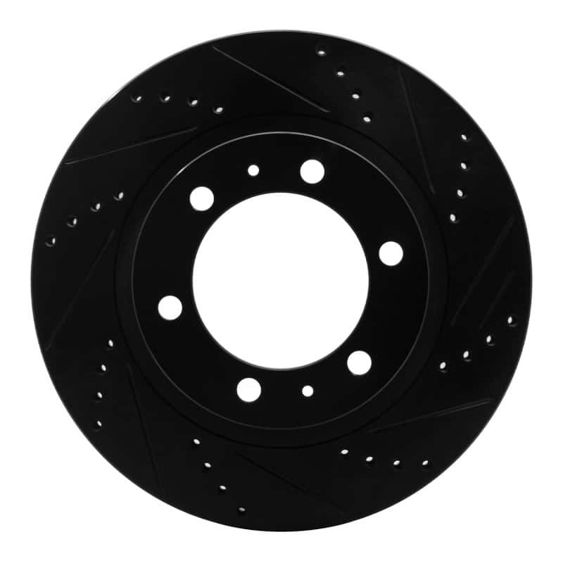 DFC — DFC 03-23 Toyota Tacoma Front Right Drilled & Slotted Black Brake Rotor - view 1