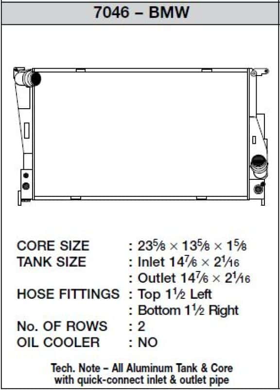 CSF — CSF 2011+ BMW 1 Series M / 07-11 BMW 335i / 2009+ BMW Z4 sDrive30i/Z4 sDrive35i (A/T Only) Radiator
CSF Radiator - view 4