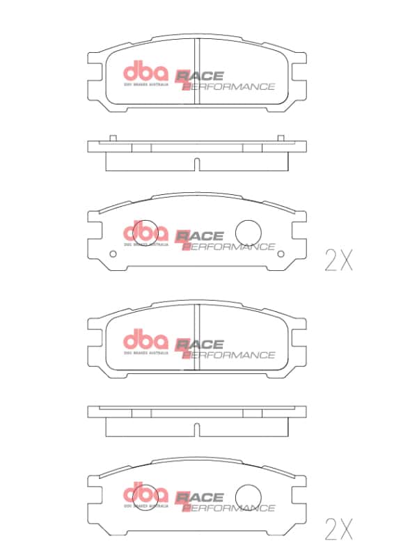 DBA — DBA 98-04 Subaru Impreza WRX RP Performance Rear Brake Pads
Brake Rotor - view 2