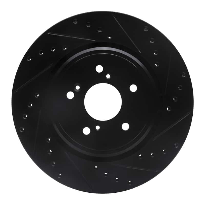 R1 Concepts — R1 14-20 Acura MDX Front Right Drilled & Slotted Black Brake Rotor
R1 Brake Rotor Drill - view 1