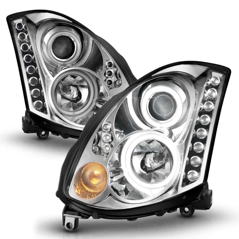 ANZO — ANZO 2003-2007 Infiniti G35 Projector Headlights w/ Halo Chrome (CCFL) (HID Compatible)
Head Light Set
HdLtSet - view 9