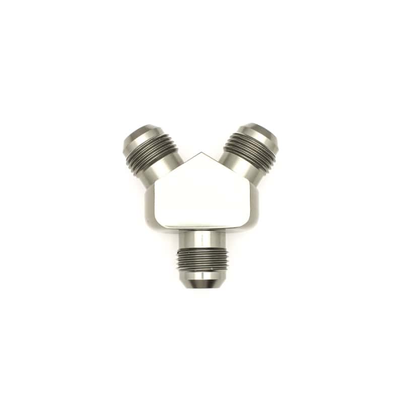 DeatschWerks — DeatschWerks 10AN Male Flare + 10AN Male Flare To 10AN Male Flare Y-Block Fitting - view 5
