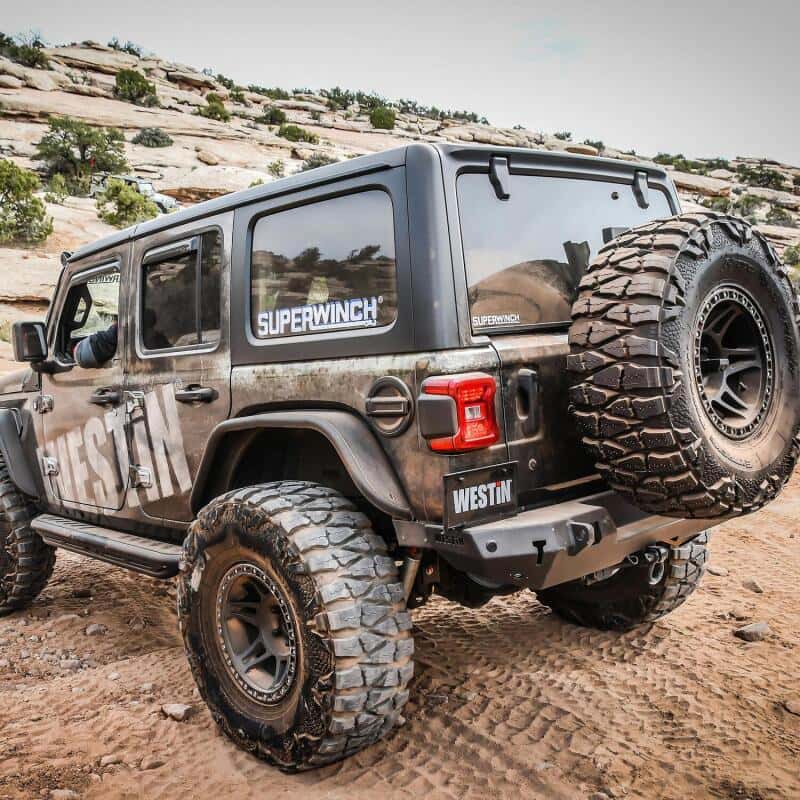 Westin — Westin 18-19 Jeep Wrangler JL WJ2 Rear Bumper w/ Sensors (Excl. Wrangler JK) - Textured Black
Bumper- Rear
Bumper-Rear - view 4