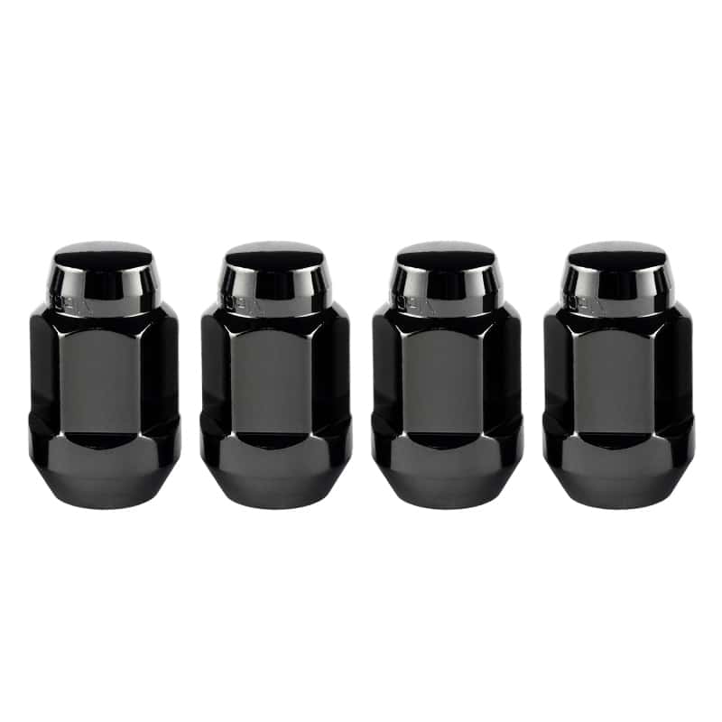 McGard — McGard Hex Lug Nut (Cone Seat Bulge Style) M14X1.5 / 22mm Hex / 1.635in. Length (4-Pack) - Black - view 5