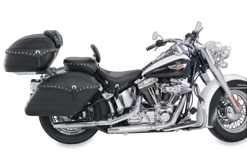 Mustang Motorcycle — Mustang 06-17 Harley Softail Wide Tire(200mm)Wide Tour Solo Seat w/Driver Backrest Studs - Black - view 1