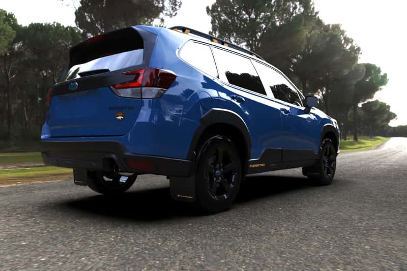 Rally Armor — Rally Armor 22-24 Subaru Forester & Wilderness Black UR Mud Flap w/Wild Orange Logo
Mud Flap - view 7