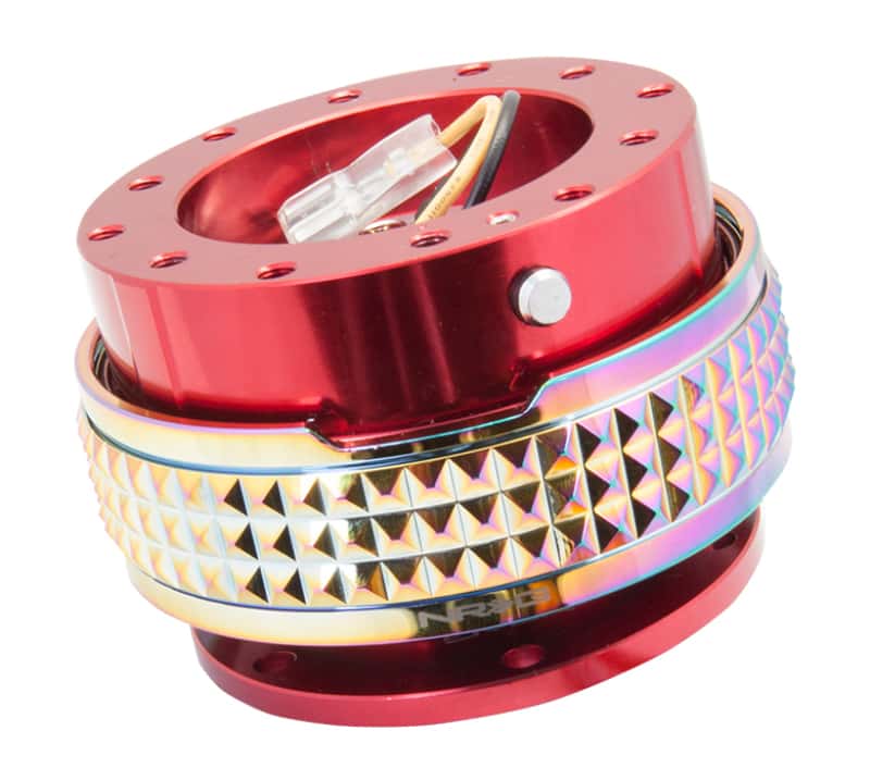 NRG — NRG Quick Release Kit - Pyramid Edition - Red Body / Neochrome Pyramid Ring - view 1