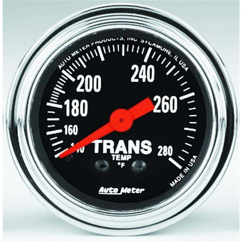 AutoMeter — AutoMeter Gauge Trans Temp 2-1/16in. 140-280 Deg. F Mechanical 8ft. Traditional Chrome
2" TRANS TEMP, 140-2 - view 2