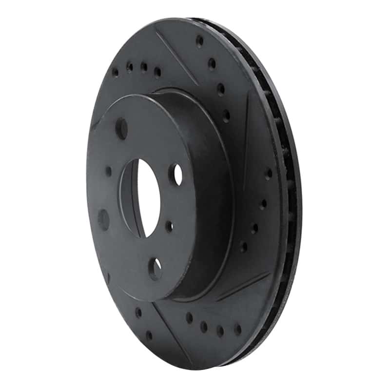 R1 Concepts — R1 85-88 Chevrolet Nova Front Right Drilled & Slotted Black Brake Rotor
R1 Brake Rotor Drill - view 2