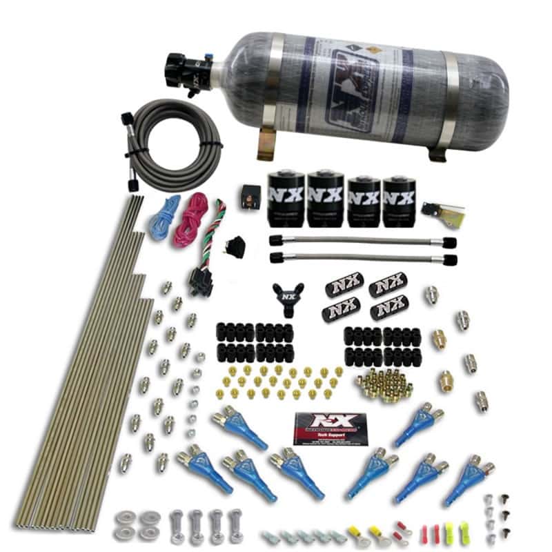 Nitrous Express — Nitrous Express 8 Cyl Shark Direct Port 4 Solenoids Nitrous Kit (200-600HP) w/Composite Bottle
Injection System Kit
N2OSys - view 1