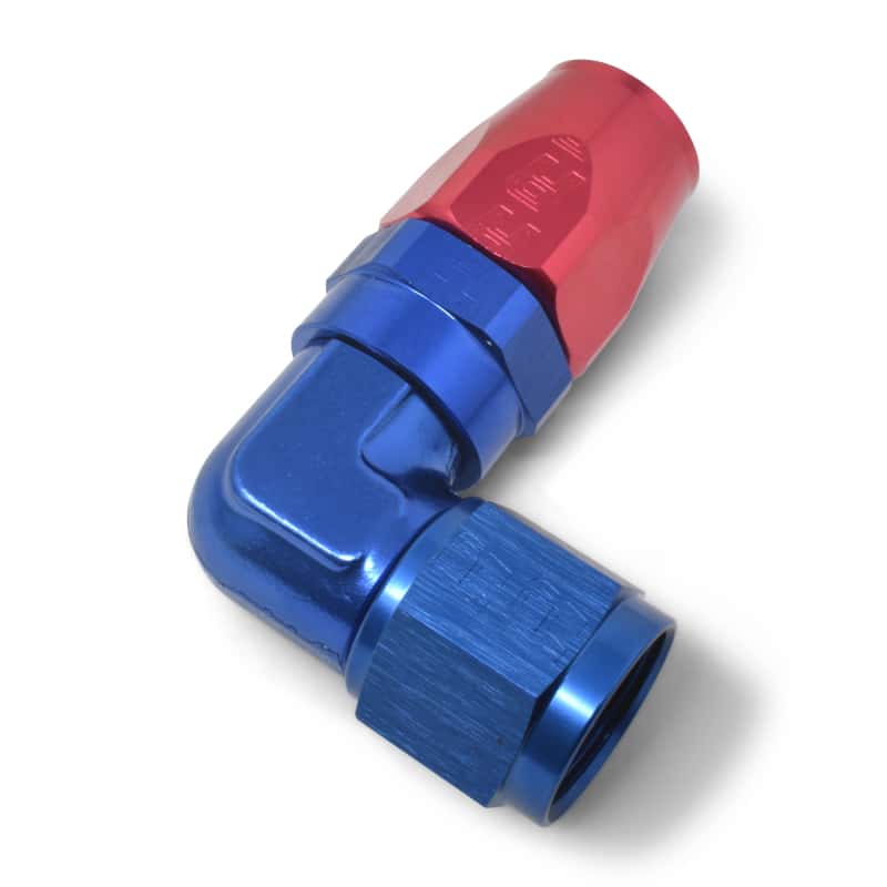Russell — Russell Performance -10 AN Red/Blue 90 Degree Forged Aluminum Swivel Hose End
Hose Fitting - view 6