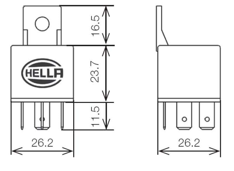 Hella — Hella Relay Mini Iso 5 Pole 12V Spdt Bkt - view 3