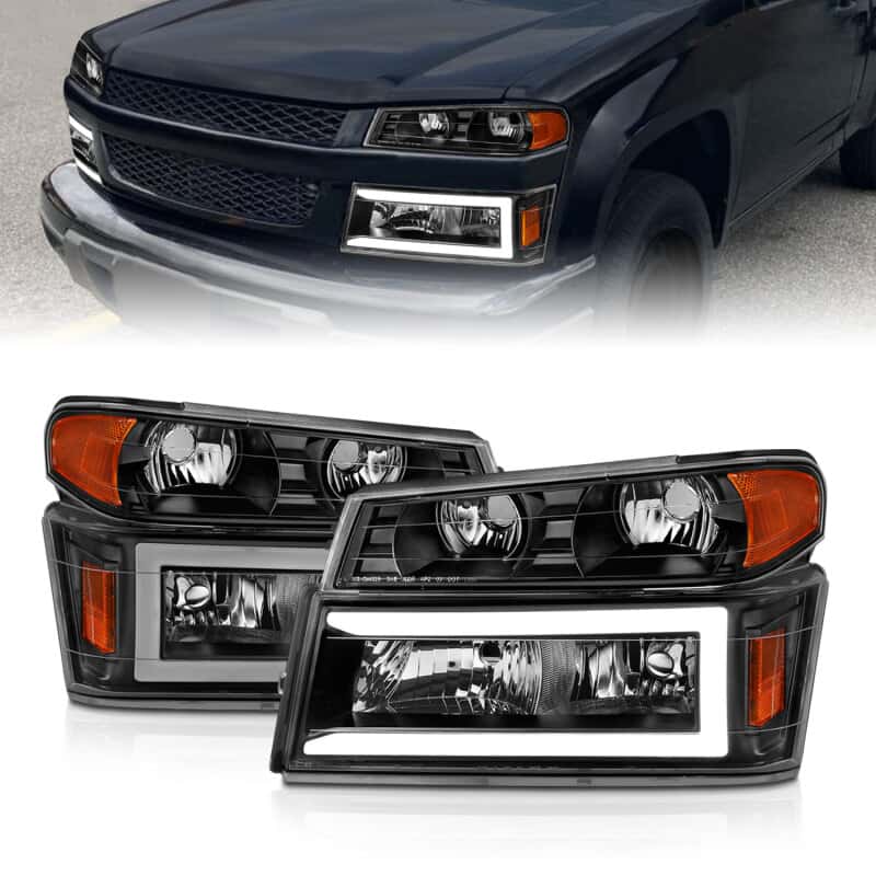ANZO — ANZO 04-12 GM Colorado/Canyon/I-Series Crystal Headlights - w/ Light Bar Black Housing 4pcs
Head Light Set
HdLtSet - view 2