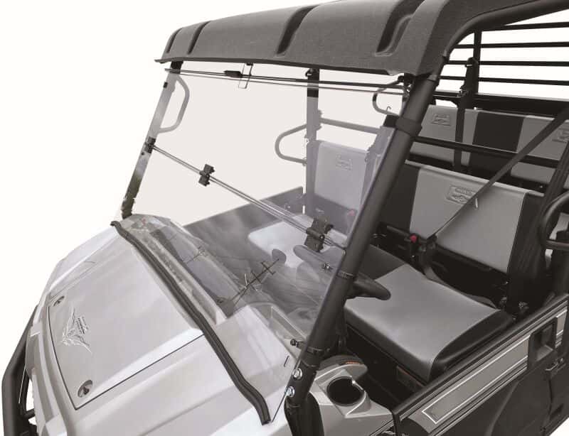 QuadBoss — QuadBoss 16-22 Kawasaki KAF820 Mule Pro-DX Windbreak Folding Windshield - view 2