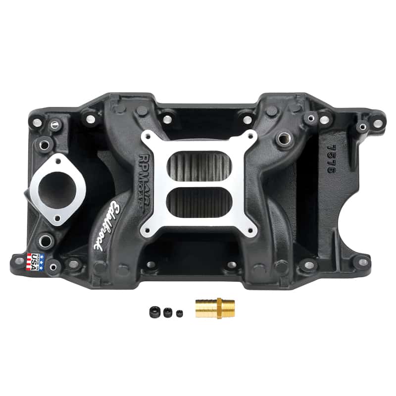 Edelbrock — Edelbrock Intake Manifold RPM Air-Gap Small-Block Chrysler 340-360 Black
MANIFOLD - view 3