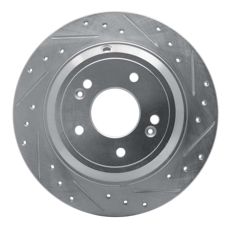 R1 Concepts — R1 09-20 Genesis G80 Rear Right Drilled & Slotted Silver Brake Rotor
R1 Brake Rotor Drill - view 1
