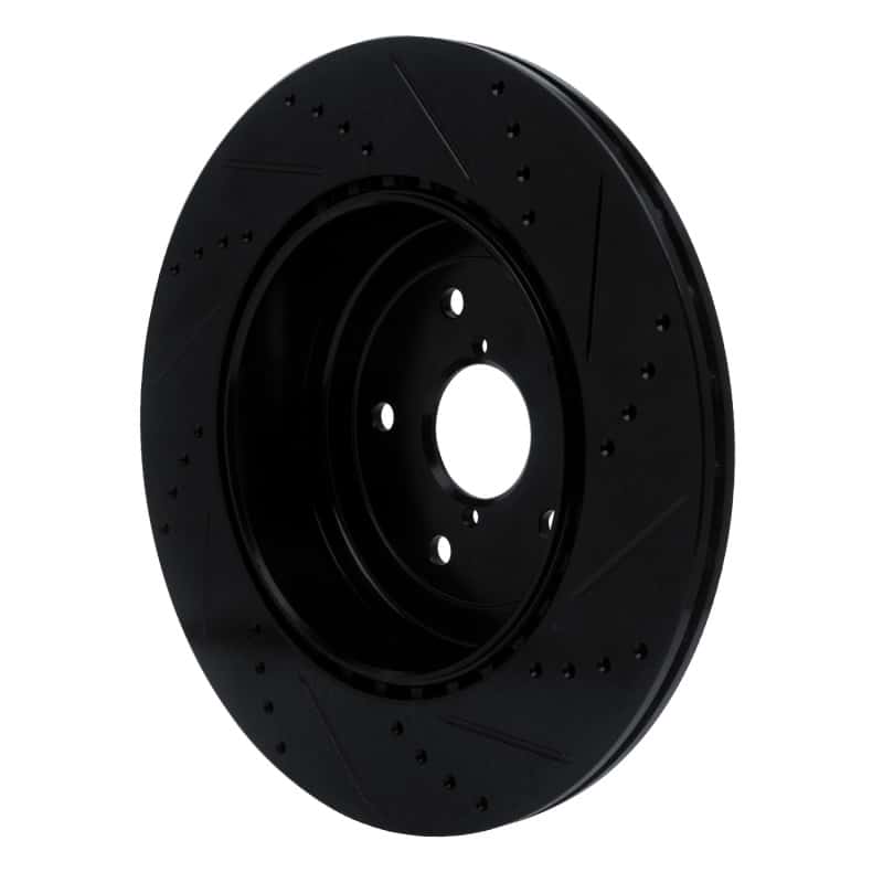 R1 Concepts — R1 18-25 Subaru WRX Rear Left Drilled & Slotted Black Brake Rotor
R1 Brake Rotor Drill - view 4