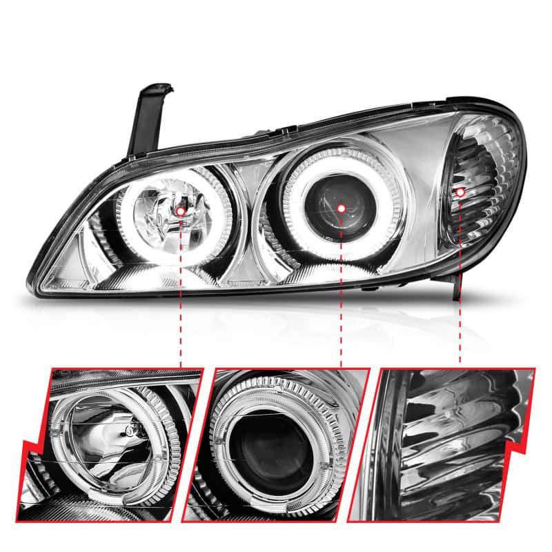 ANZO — ANZO 2000-2004 Infiniti I30 Projector Headlights w/ Halo Chrome
Head Light Set
HdLtSet - view 10