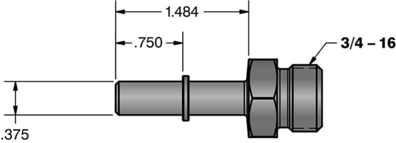 Fleece Performance — Fleece Performance Universal 3/8in Quick Connect to 3/4in-16 O-ring (-8 AN)
Hose Connector - view 5