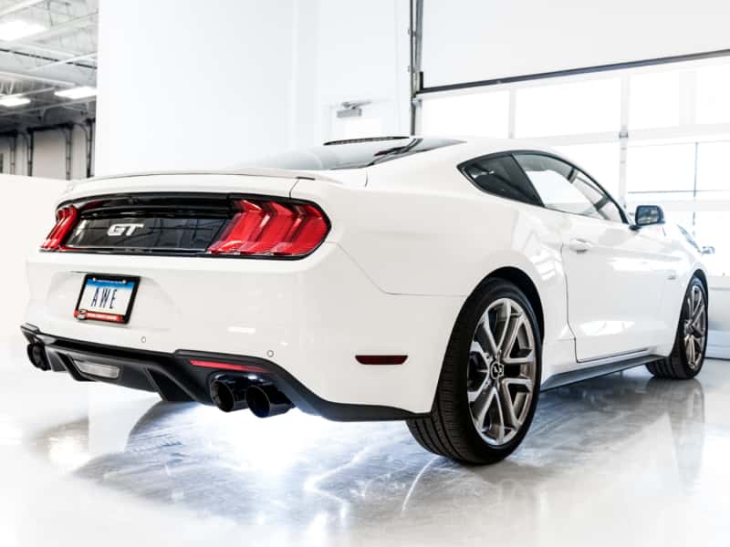 AWE Tuning — AWE Tuning 2018+ Ford Mustang GT (S550) Cat-back Exhaust - Touring Edition (Quad Diamond Black Tips)
Touring Exhaust - view 3