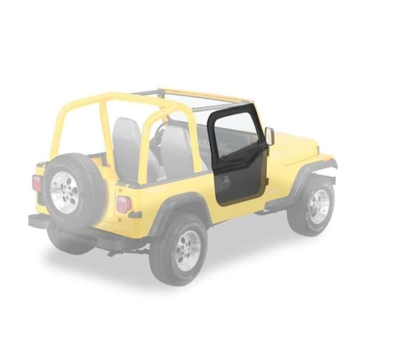 Bestop — Bestop 88-95 Jeep Wrangler YJ Upper Fabric Doors (Rounded Upper Corner Black Crush)
Upper Fabric Doors - view 1