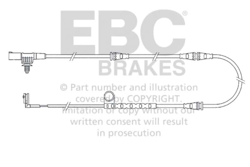 EBC — EBC 2005-2006 Land Rover Range Rover Sport 4.2L Supercharged Front Wear Leads
DscBrkPadWrSnsr - view 1