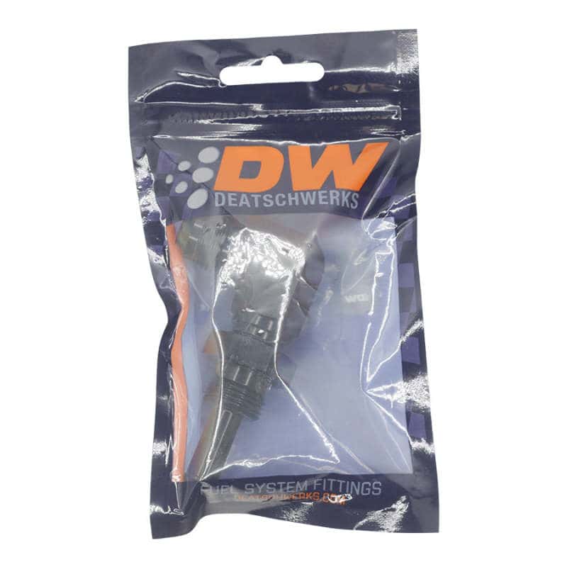 DeatschWerks — DeatschWerks 8AN Male Flare to Straight 3/8in Single Hose Barb - Anodized Matte Black
Lines & Fittings - view 2
