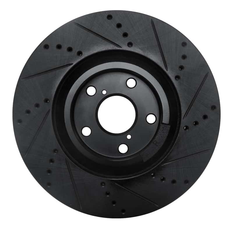 R1 Concepts — R1 93-98 Toyota Supra Right Front Drilled & Slotted Black Brake Rotor
R1 Brake Rotor Drill - view 5