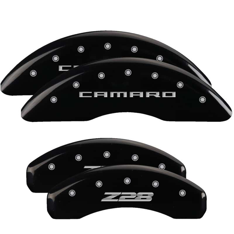 MGP — MGP 4 Caliper Covers Engraved Front Gen 5/Camaro Engraved Rear Gen 5/Z28 Black finish silver ch
Caliper Covers - view 1