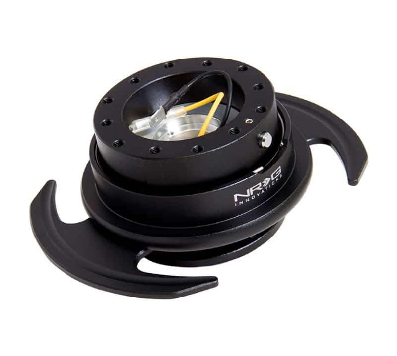 NRG — NRG Quick Release Kit Gen 3.0 - Black Body / Black Ring w/Handles - view 2