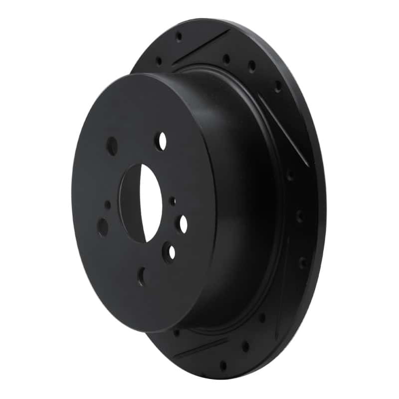R1 Concepts — R1 04-09 Lexus RX350 Rear Left Drilled & Slotted Black Brake Rotor
R1 Brake Rotor Drill - view 2