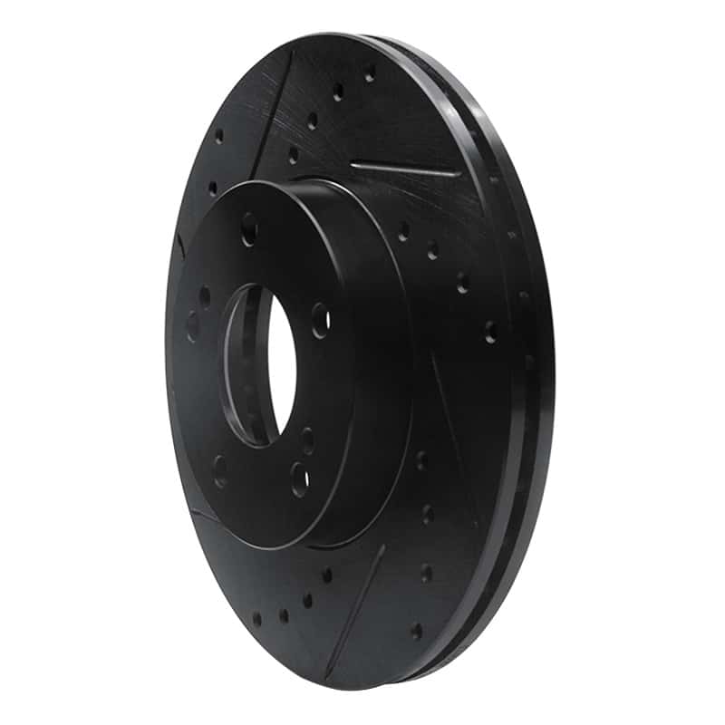 R1 Concepts — R1 89-99 Infiniti I30 Front Left Drilled & Slotted Black Brake Rotor
R1 Brake Rotor Drill - view 2