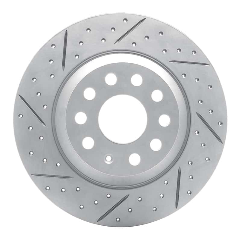R1 Concepts — R1 16-25 Audi Tt Quattro Rear Left Drilled & Slotted Geo-Carbon Rotor - view 1