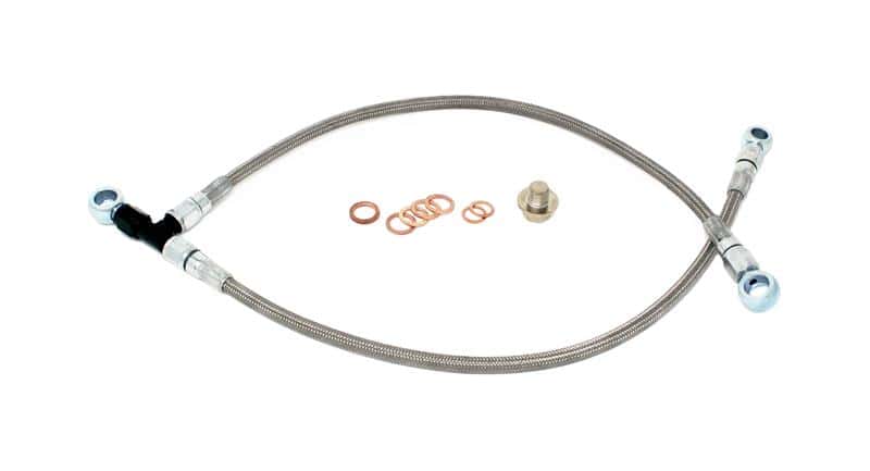 Torque Solution — Torque Solution Turbo Oil Feed Line Kit - Subaru EJ Stock Location - view 2