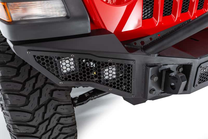 Go Rhino — Go Rhino 07-20 Jeep Wrangler JL/JLU/JK/JKU/Gladiator JT Rockline Full Width Bumper w/ Overrider
Rockline Bumper (F) - view 6
