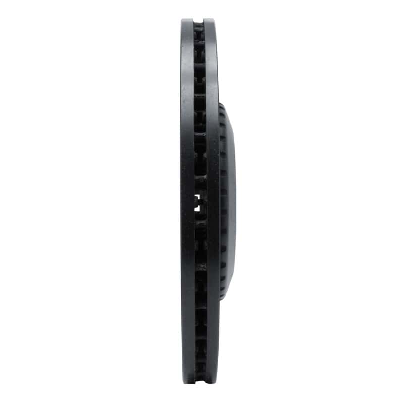 R1 Concepts — R1 21-25 Jaguar F-Pace Front Right Drilled & Slotted Black Brake Rotor - view 4