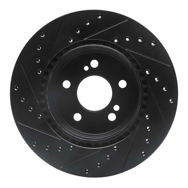 R1 Concepts — R1 93-02 Mercedes-Benz SL600 Rear Right Drilled & Slotted Black Brake Rotor
R1 Brake Rotor Drill - view 5
