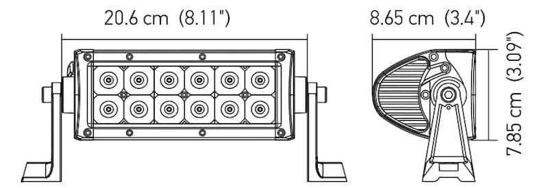 Hella — Hella Value Fit 8in Light - 36W Dual Row White Housing Flood Beam - LED - view 21
